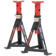 Sealey AXLe Stands (Pair) 3 Tonne Capacity per Stand Red AS3R Sealey - Dynamic Drive