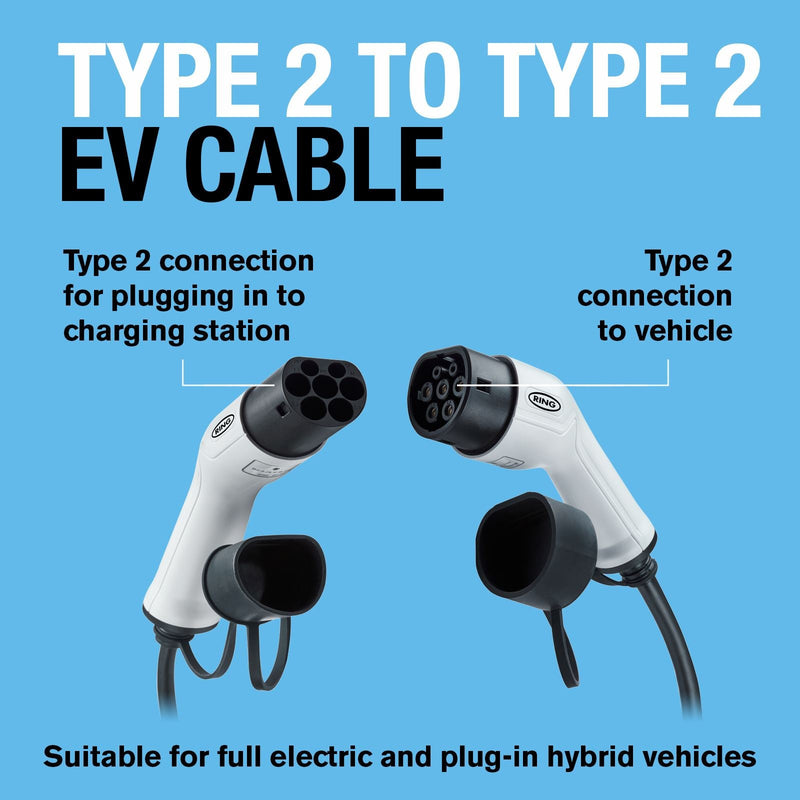 Ring Automotive RCC21605 EV charging cable Type 2 16A 5m Ring Automotive - Dynamic Drive