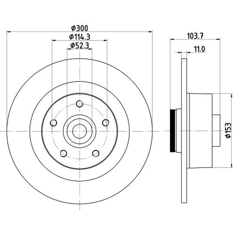 Mintex 2 x Solid Brake Discs fits Renault Laguna 2008-2015 1.5 2.0 3.0 3.5