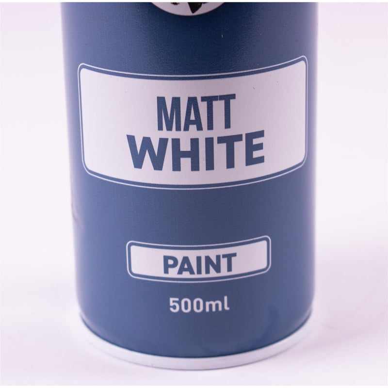 4 x PMA Aerosol Spray Paint Matt White Acrylic High Coverage 500ml PMA - Dynamic Drive