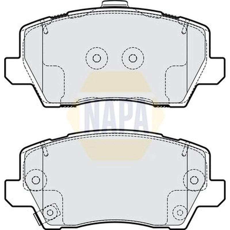 NAPA Front Brake Pad Set fits Kia Picanto III 2017-2018 1.0 1.2