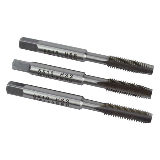 Faithfull HSS Straight Flute Tap Set M6 x 1.0, 3 Piece Faithfull - Dynamic Drive