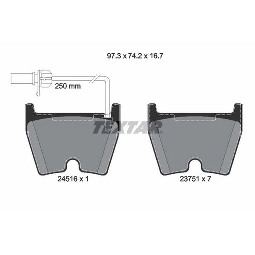 Textar Front Brake Pad Set 2451601