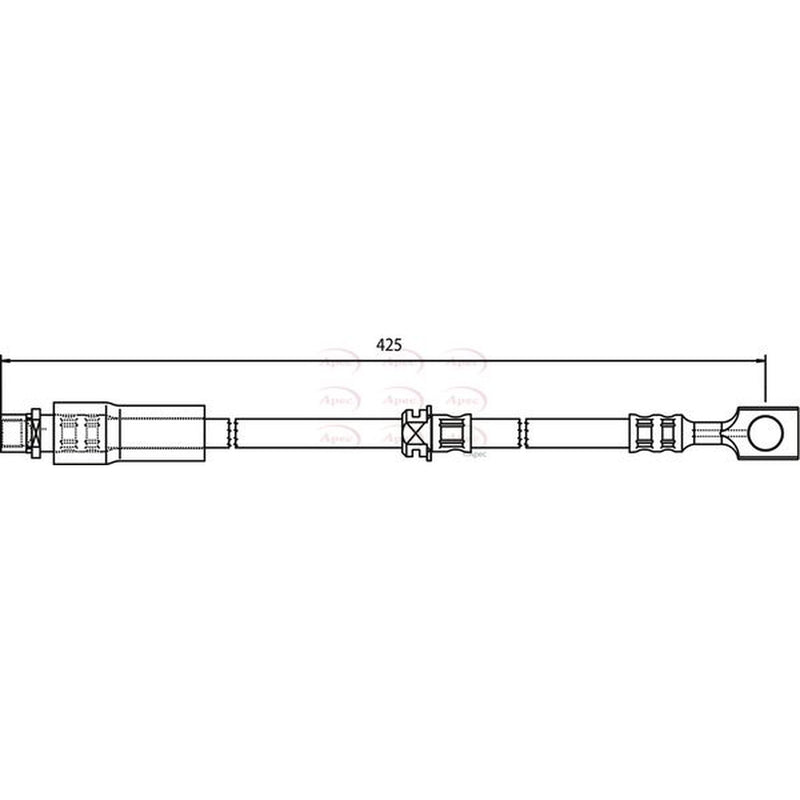 Apec Brake Hydraulic Hose Line Front fits Fiat Croma 2005-2011 1.8 1.9 2.2