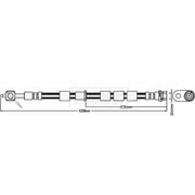 Borg & Beck Brake Hydraulic Hose Line Front Left BBH8377