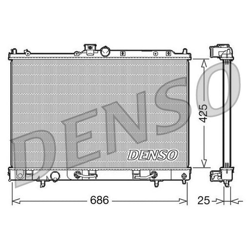 Denso Engine Radiator fits Mitsubishi Outlander I 2002-2007 2.0 2.4