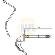 NAPA Brake Hydraulic Hose Line Rear Left NBH1121