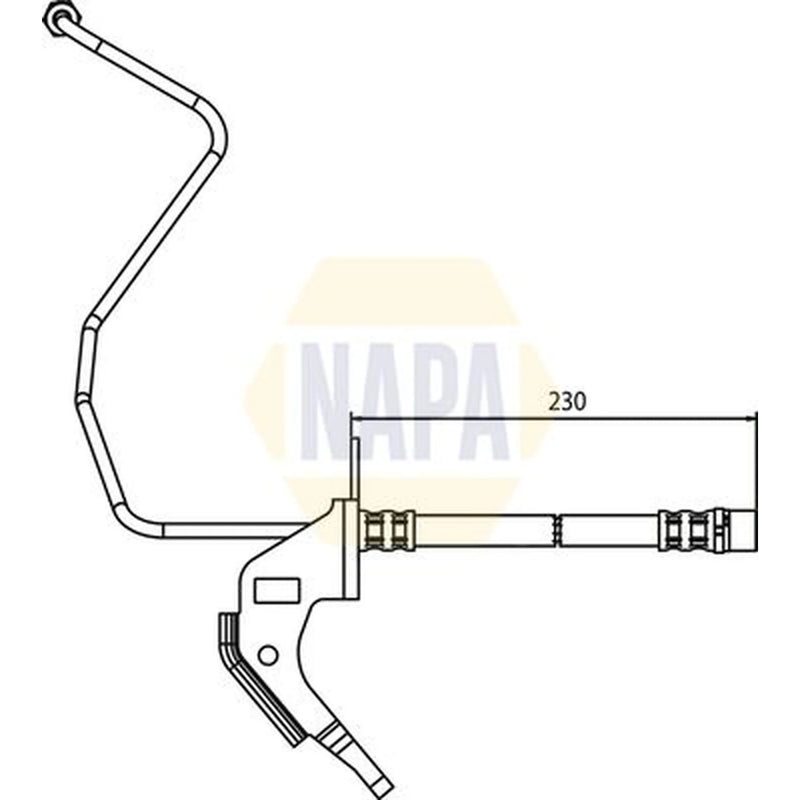 NAPA Brake Hydraulic Hose Line Rear Left NBH1121