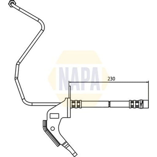 NAPA Brake Hydraulic Hose Line Rear Left NBH1121