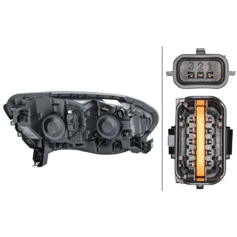 Hella Headlight Headlamp H7/H7 Left 1LL 012 293-431