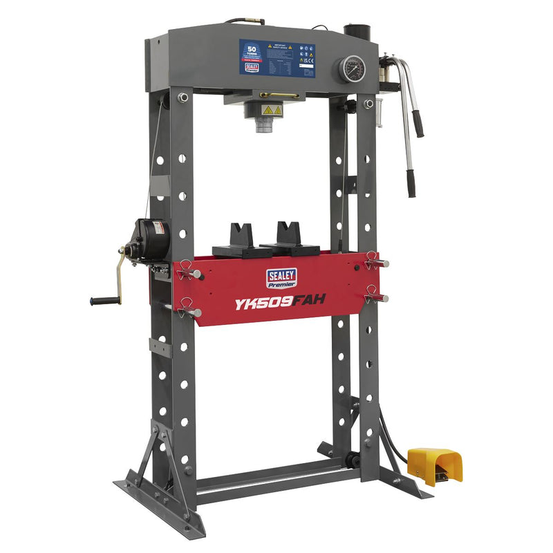 Sealey Premier Premier Air/Hydraulic Floor Type Press with Foot Pedal 50 Tonne Sealey Premier - Dynamic Drive