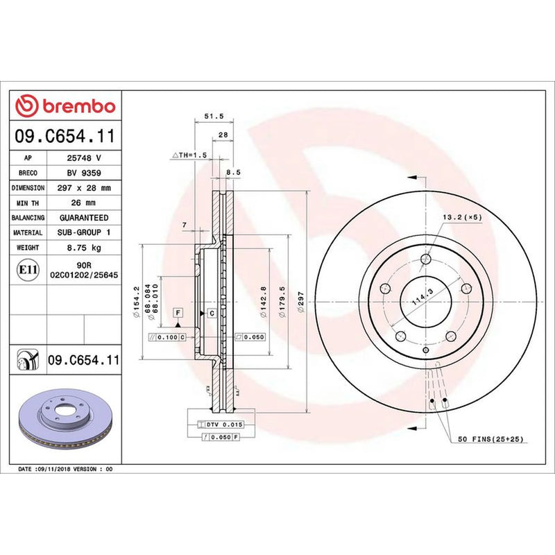 Brembo Front Brake Discs & Pads fits Mazda CX-5 2011-2017 2.0 2.2 2.5
