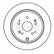Borg & Beck Rear Brake Solid Discs & Pads fits Honda Cr-V 2001-2007 2.0