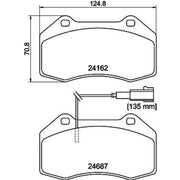 DON Front Brake Pad Set fits Abarth Grande Punto 2007-2010 1.4