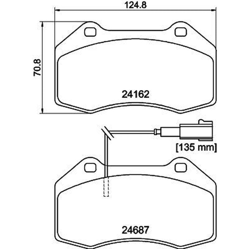 DON Front Brake Pad Set fits Abarth Grande Punto 2007-2010 1.4