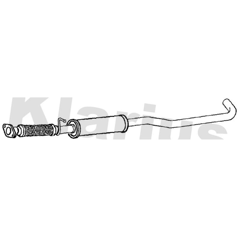 Klarius Box With Centre Pipe Centre fits Jaguar X-Type I 2001-2009 2.5 3.0