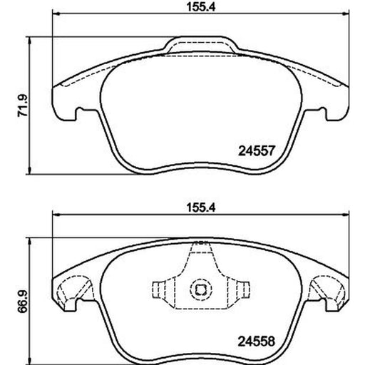 Mintex Front Brake Pad Set fits Citroën C4 Grand Picasso I 2006-2013 1.6 2.0