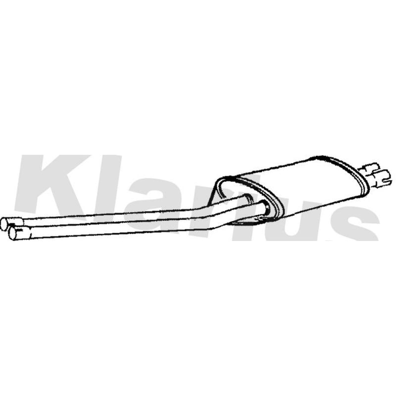 Klarius Box With Centre Pipe Centre fits Mercedes-Benz S-Class 1967-1972