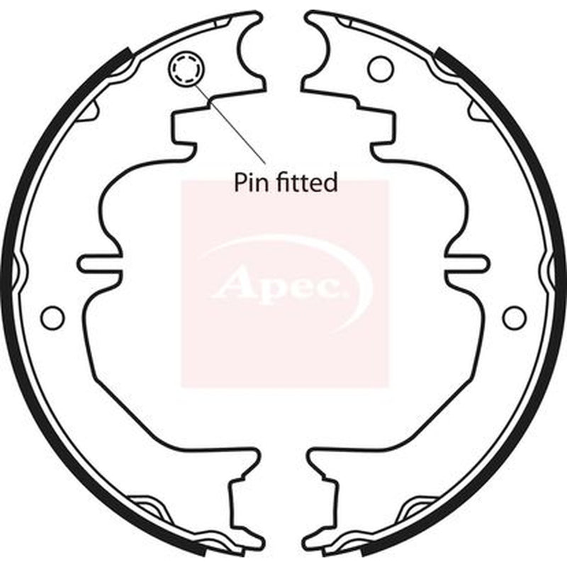 Apec Parking Brake Shoe Set fits Toyota Land Cruiser 2011 on 3.0