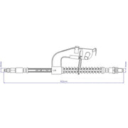 Juratek Brake Hydraulic Hose Line Front Right JBH1043R