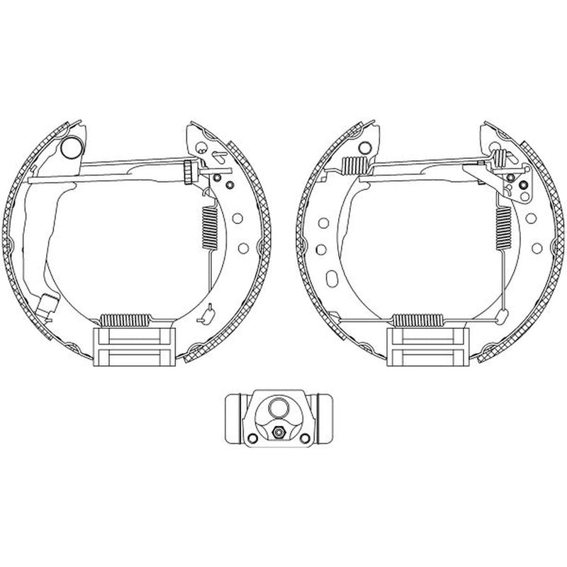 Mintex Brake Shoe Set Axle Kit fits Nissan Micra II 1992-2000 1.0 1.3