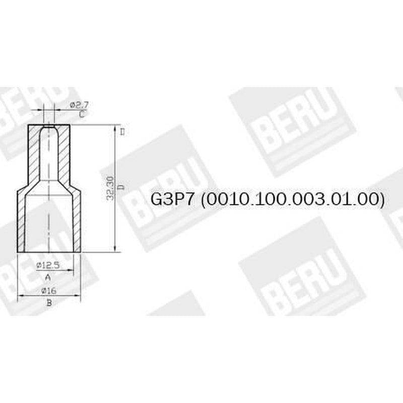 BERU Water Shielded Moulded Parts G3P7 325 152 0061 G3P7