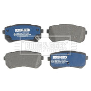 Borg & Beck Front & Rear Brake Discs & Pads fits Hyundai Kona 2017-2023 1.0 1.6