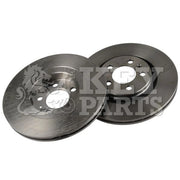 Key Parts 2 x Vented Front Brake Discs KBD4069-x2