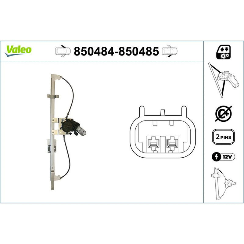 Valeo Electric Window Regulator Lifter Right Front 850485