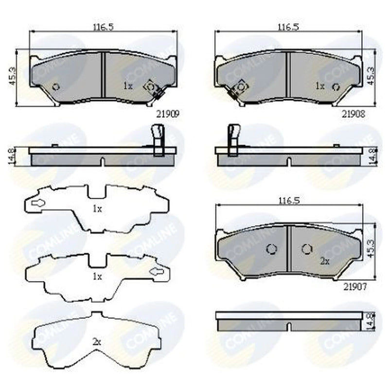 Comline Front Brake Discs & Pads fits Suzuki Grand Vitara I 1998-2003 1.6 2.0
