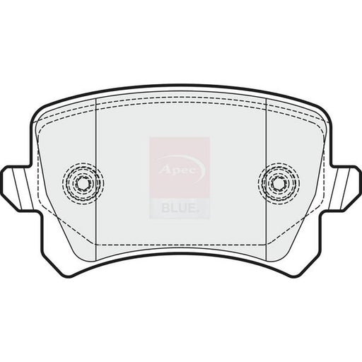 Apec Rear Brake Pad Set fits Audi Q3 2011-2018 1.4 2.0