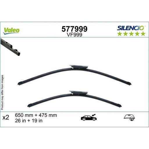 Valeo Aerotwin Front Wiper Blade Set 650mm + 475mm — 577999