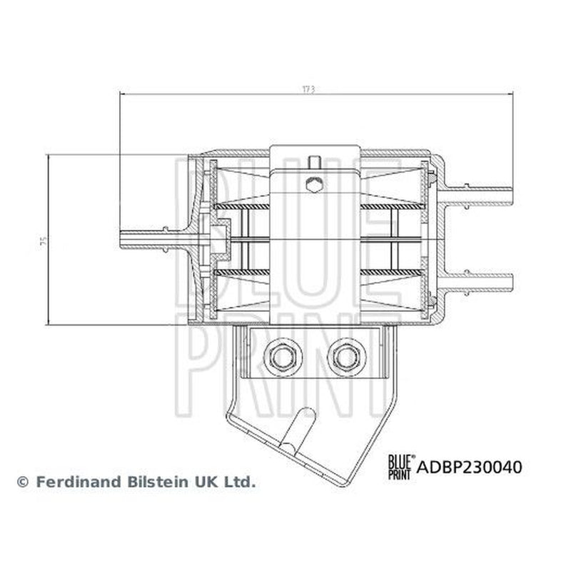 Blue Print Fuel Filter Element fits Ssangyong Korando 2012 on 2.0
