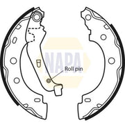 NAPA Brake Shoe Set Axle Kit fits Nissan Kubistar 2003-2009 1.2 1.5 1.6