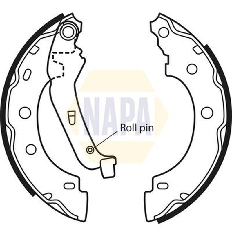 NAPA Brake Shoe Set Axle Kit fits Nissan Kubistar 2003-2009 1.2 1.5 1.6