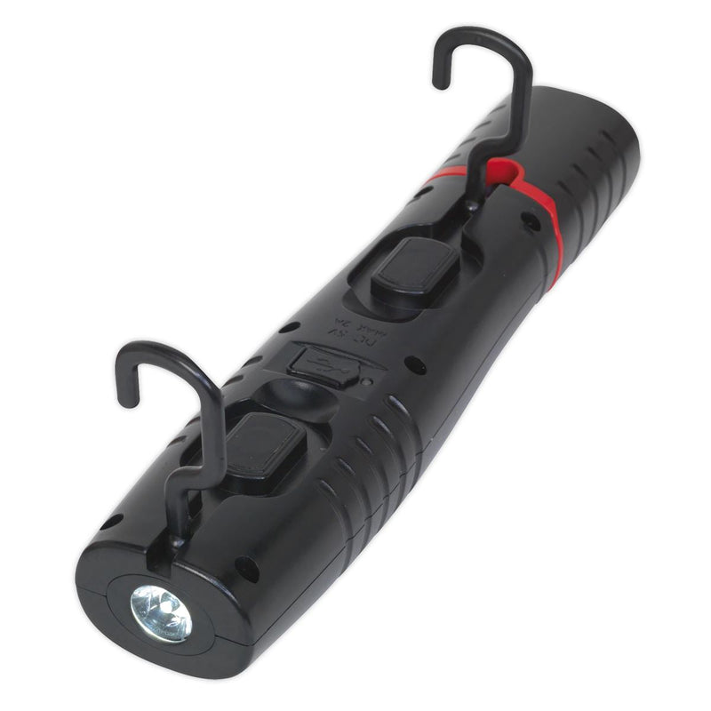 Sealey Rechargeable 360 Inspection Light 7 SMD & 3W SMD LED Black Lithium-ion Sealey - Dynamic Drive