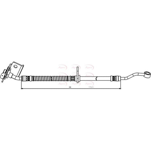 Apec Brake Hydraulic Hose Line Front Right fits Hyundai Accent III 2005-2010 1.4