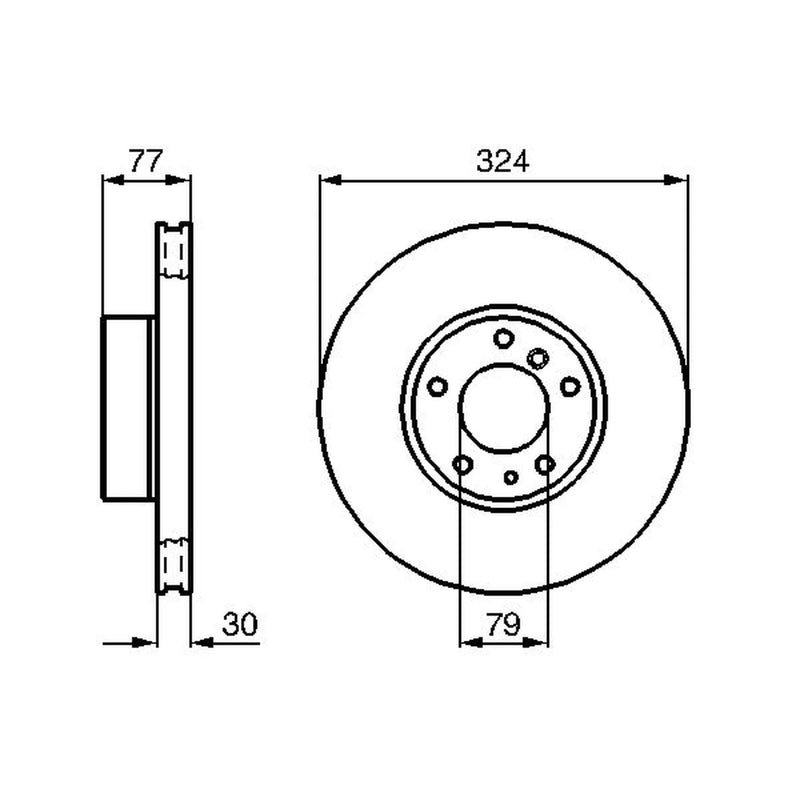 Bosch Front Brake Vented Discs & Pads fits BMW 8 1990-1999