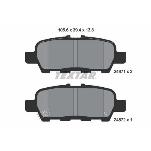 Textar Rear Brake Pad Set 2487101