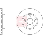 Apec 2 x Vented Brake Discs fits Toyota Prius Liftback 2003-2009 1.5