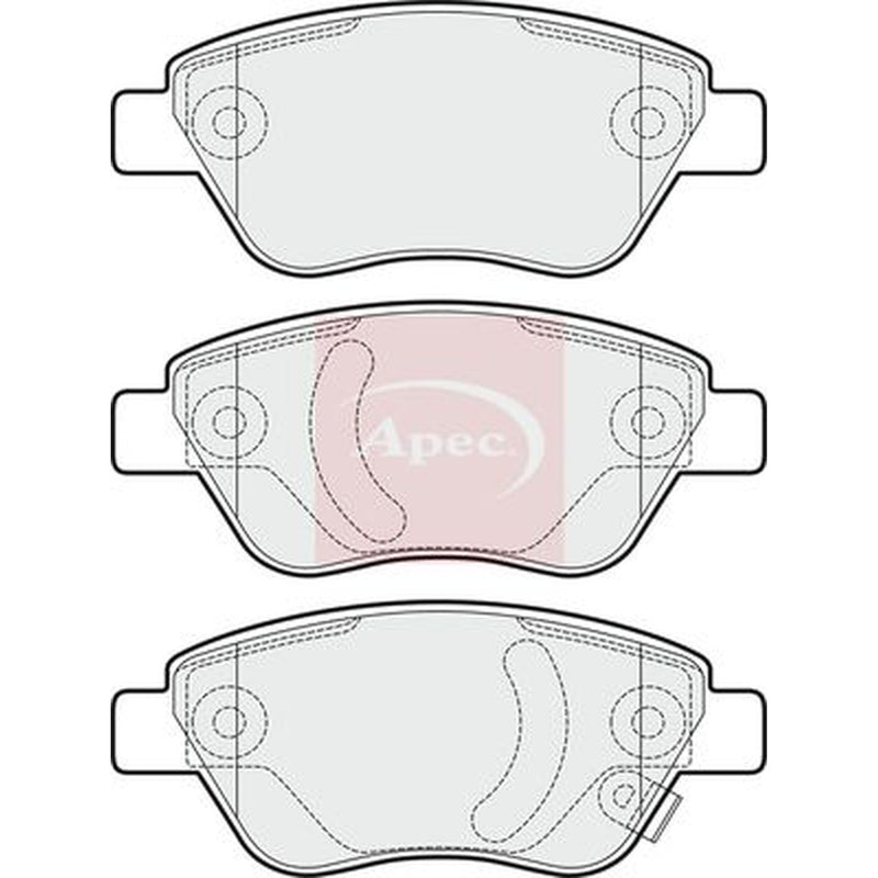 Apec Front Brake Pad Set fits Fiat Panda 2006 on 1.4