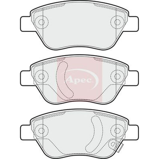 Apec Front Brake Pad Set fits Fiat Panda 2006 on 1.4