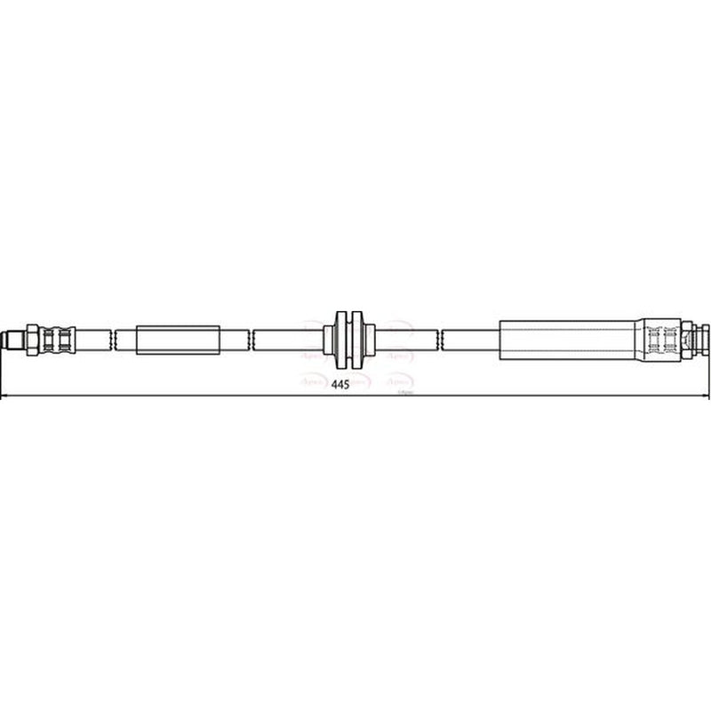 Apec Brake Hydraulic Hose Line Rear fits Ford C-Max 2008-2010 2.0