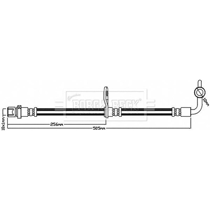 Borg & Beck Brake Hydraulic Hose Line Rear BBH8203