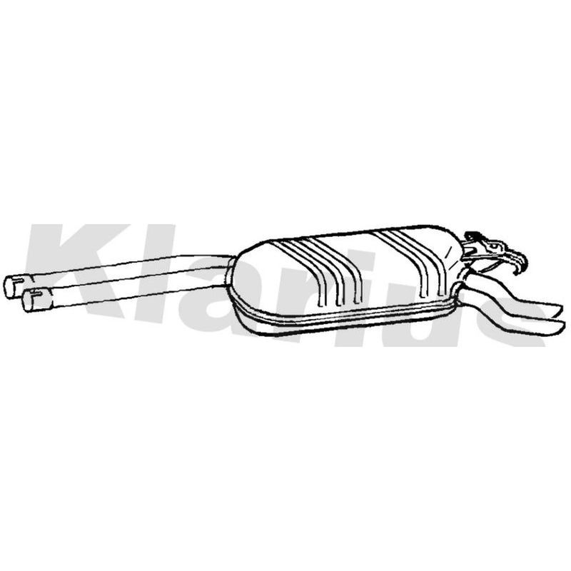 Klarius Box With Tail Pipe Rear fits Mercedes-Benz E-Class 1997-2000 210.061