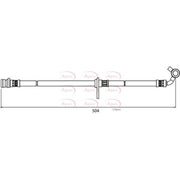 Apec Brake Hydraulic Hose Line Rear fits Honda Cr-V 2001-2007 2.0 2.2