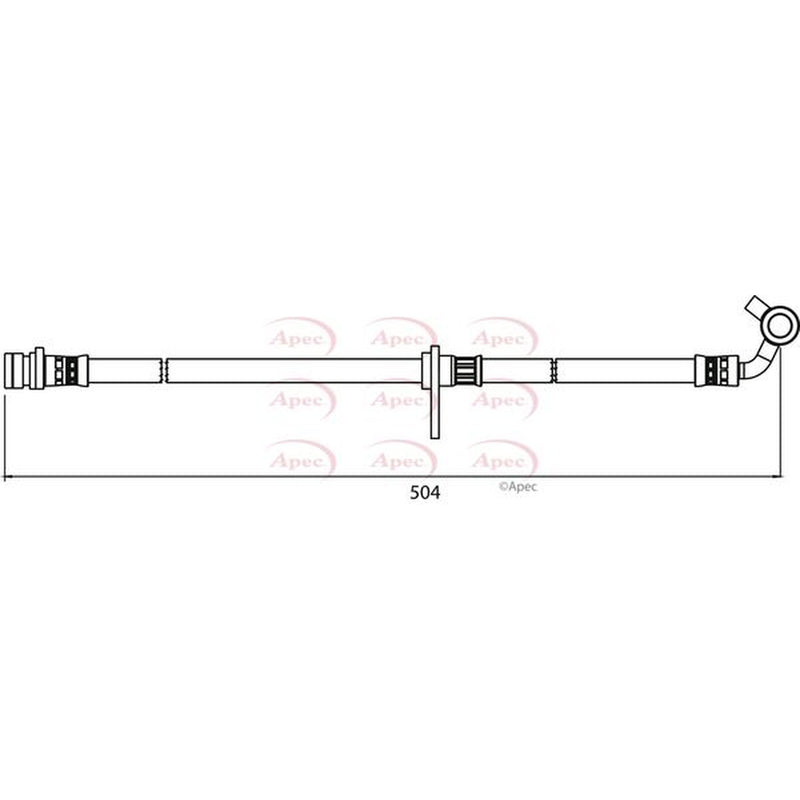 Apec Brake Hydraulic Hose Line Rear fits Honda Cr-V 2001-2007 2.0 2.2