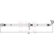 Apec Brake Hydraulic Hose Line Rear HOS3998