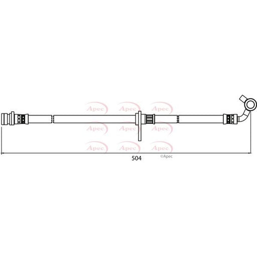 Apec Brake Hydraulic Hose Line Rear fits Honda Cr-V 2001-2007 2.0 2.2