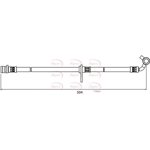 Apec Brake Hydraulic Hose Line Rear HOS3998